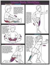 Children Lower Body Stretches Poster