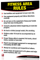 Fitness Area Rules Poster